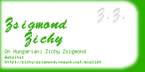 zsigmond zichy business card